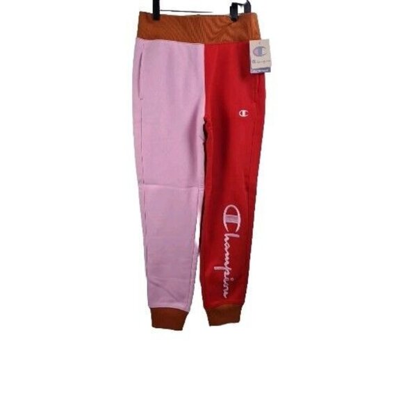 Champion Women Reverse Weave Joggers Fleece Pink Red - Picture 3 of 8